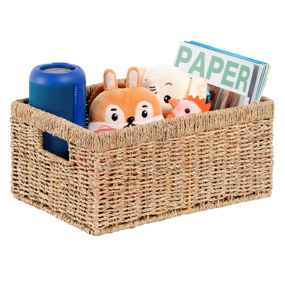 CENBOSS Wicker Baskets (Large, Seagrass, 1PC) Rattan Woven Baskets, Water Hya...