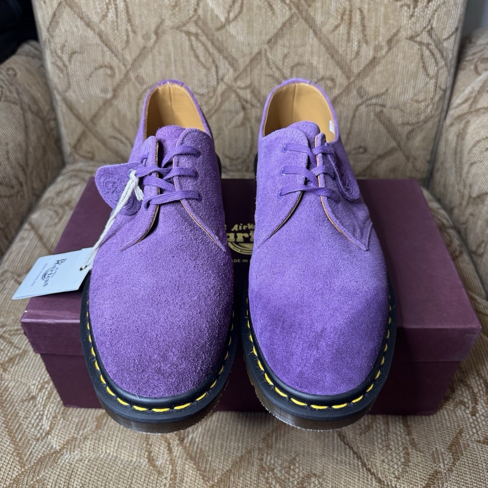 Dr. Martens 1461 Made in England Purple Suede Oxford Shoes Size 9 UK * 10 US
