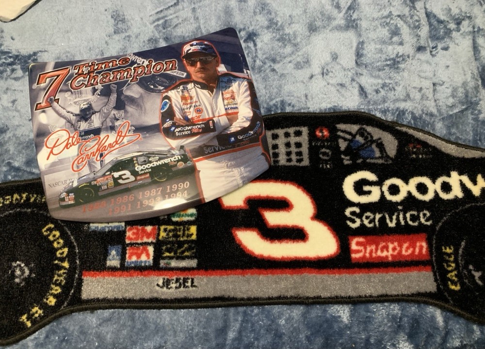 Dale Earnhardt Hood and Car Rug Set NASCAR Racing