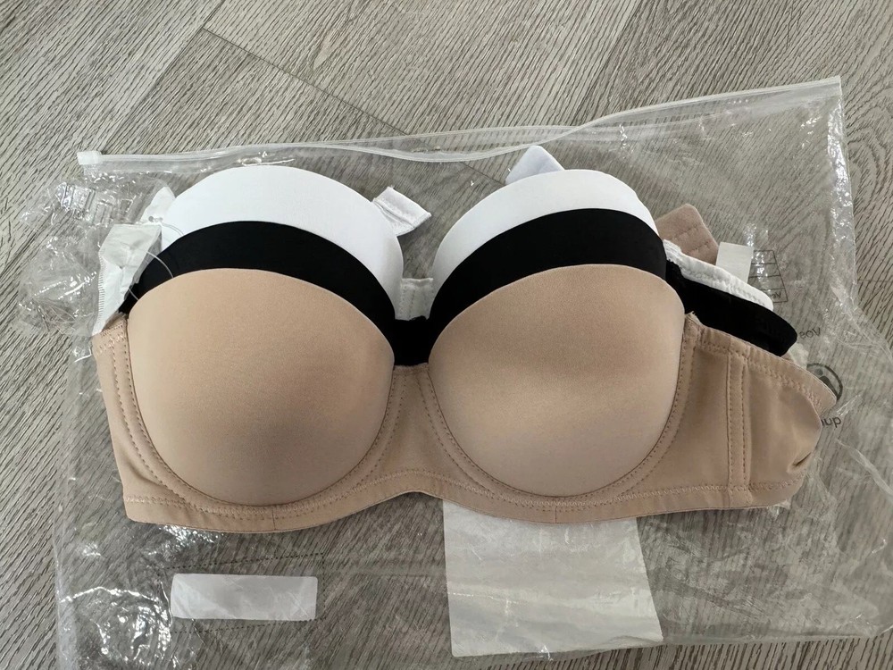 Bra Set Of 3 Size 75B NEW Beige Black White Bra For Women