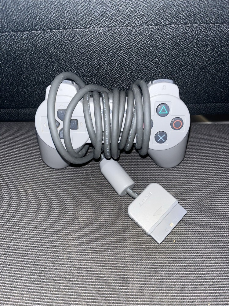 Sony PlayStation 1 PS1 Grey Controller SCPH-1080 Authentic OEM Tested Works