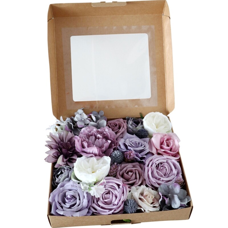 Taro Artificial Flowers Box Set for DIY Wedding Bouquets Centerpieces