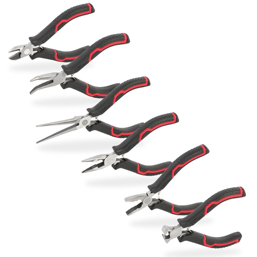 6-Piece Mini Pliers Set with Soft Grips – Ideal Gift for Mom