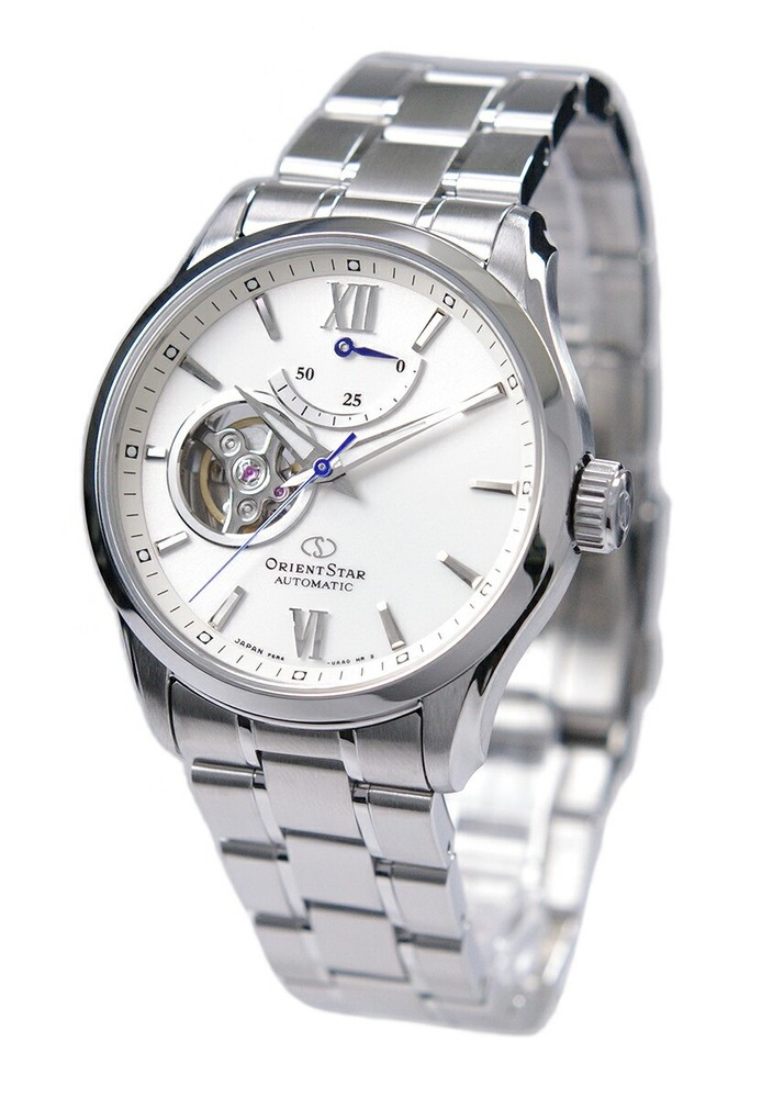 ORIENT STAR Automatic Semi-Skeleton Mens Watch White Dial RE-AT0003S