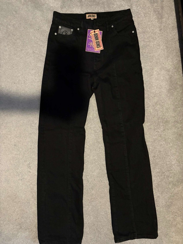 Corteiz  Tripple Black C-Star Stitch-Down Jeans