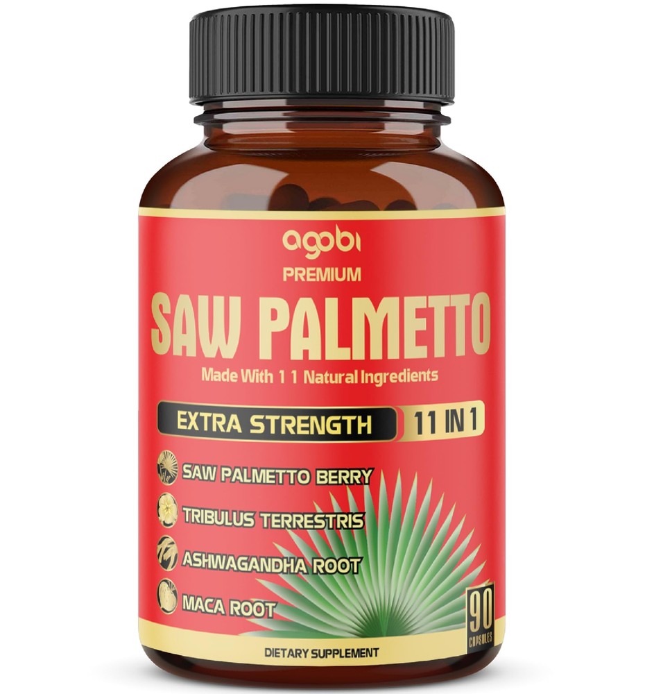 Premium Saw Palmetto Ashwagandha Turmeric Tribulus Capsules for Men's Health