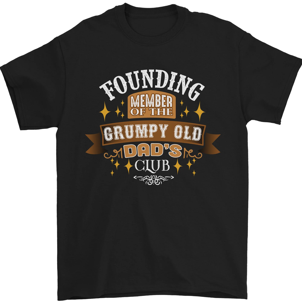 Fathers Day Grumpy Old Dads Club Funny Mens T-Shirt 100% Cotton-image