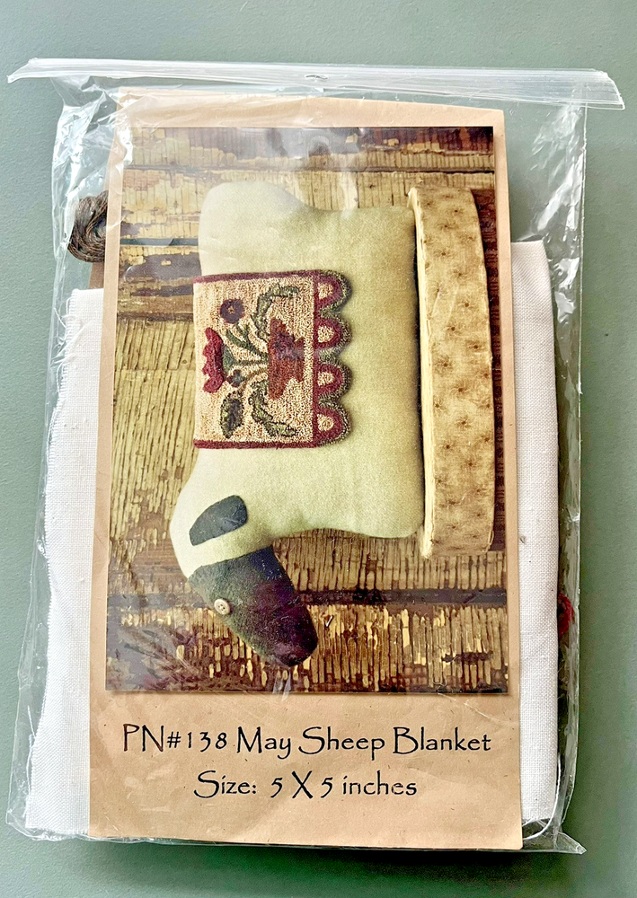 Buttermilk Basin Sheep Punch Needle Pattern with Embroidery Floss