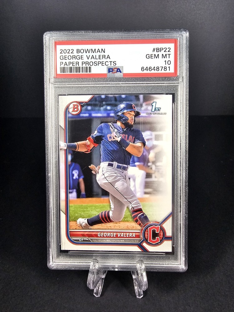 PSA 10 GEORGE VALERA 1st 2022 Bowman Paper Prospects Rookie Card RC GEM MINT