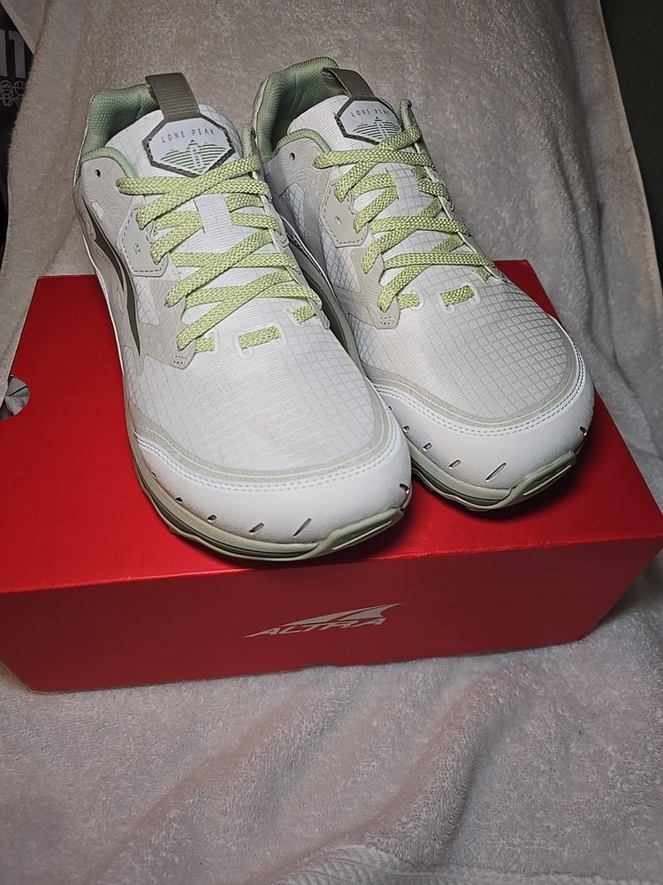 Altra Lone Peak 6 Women's Size 12 US AL0A548E130 White Green Athletic Shoes (New