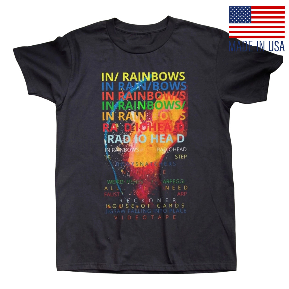 HOT! Radiohead In Rainbows Album Black Unisex T-shirt Size S-5XL Reprint