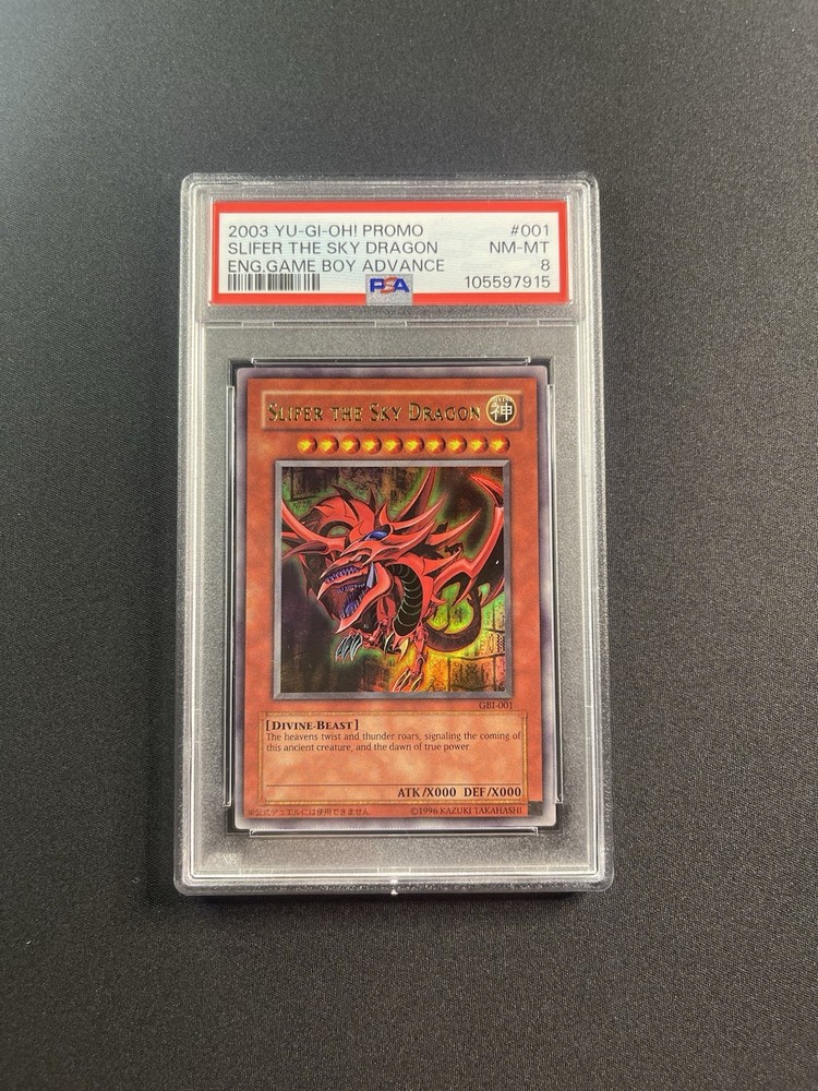 PSA 8 GBI Slifer The Sky Dragon Ultra Rare Yugioh Graded Card