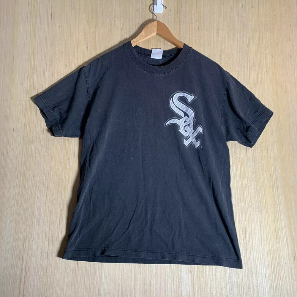 Vintage Chicago White Sox's Shirt Adult Large Black Short Sleeve Men's Pullover