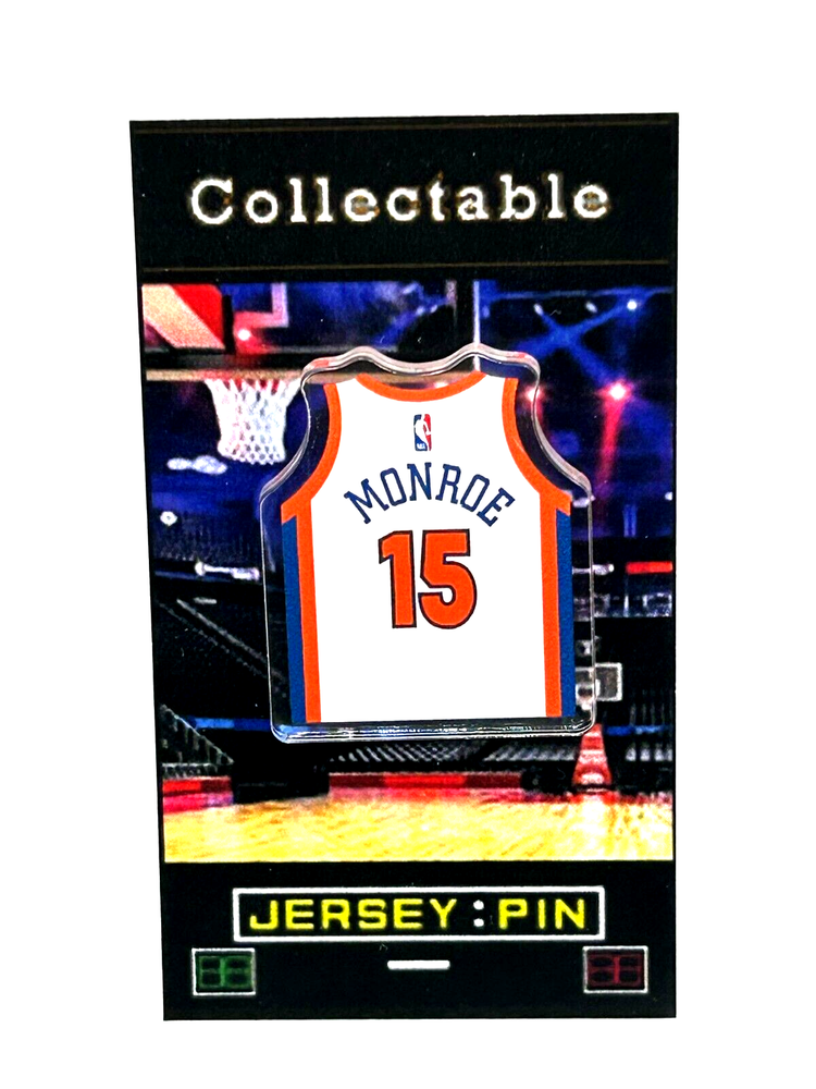 New York Knicks Earl Monroe Jersey Lapel Pin Classic Collectable Free Shipping