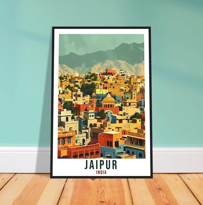 Jaipur India Travel Print Wall Art for Home Decor
