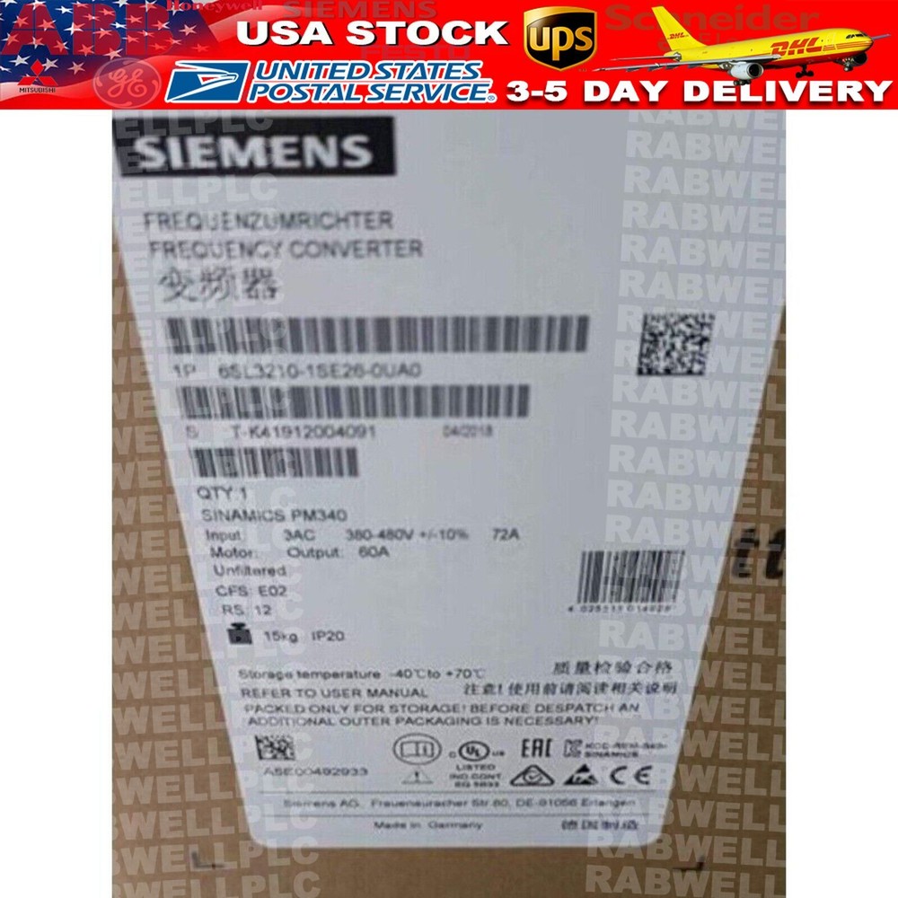 New Siemens 6SL3210-1SE26-0UA0 6SL3 210-1SE26-0UA0 converter Power Module PM340
