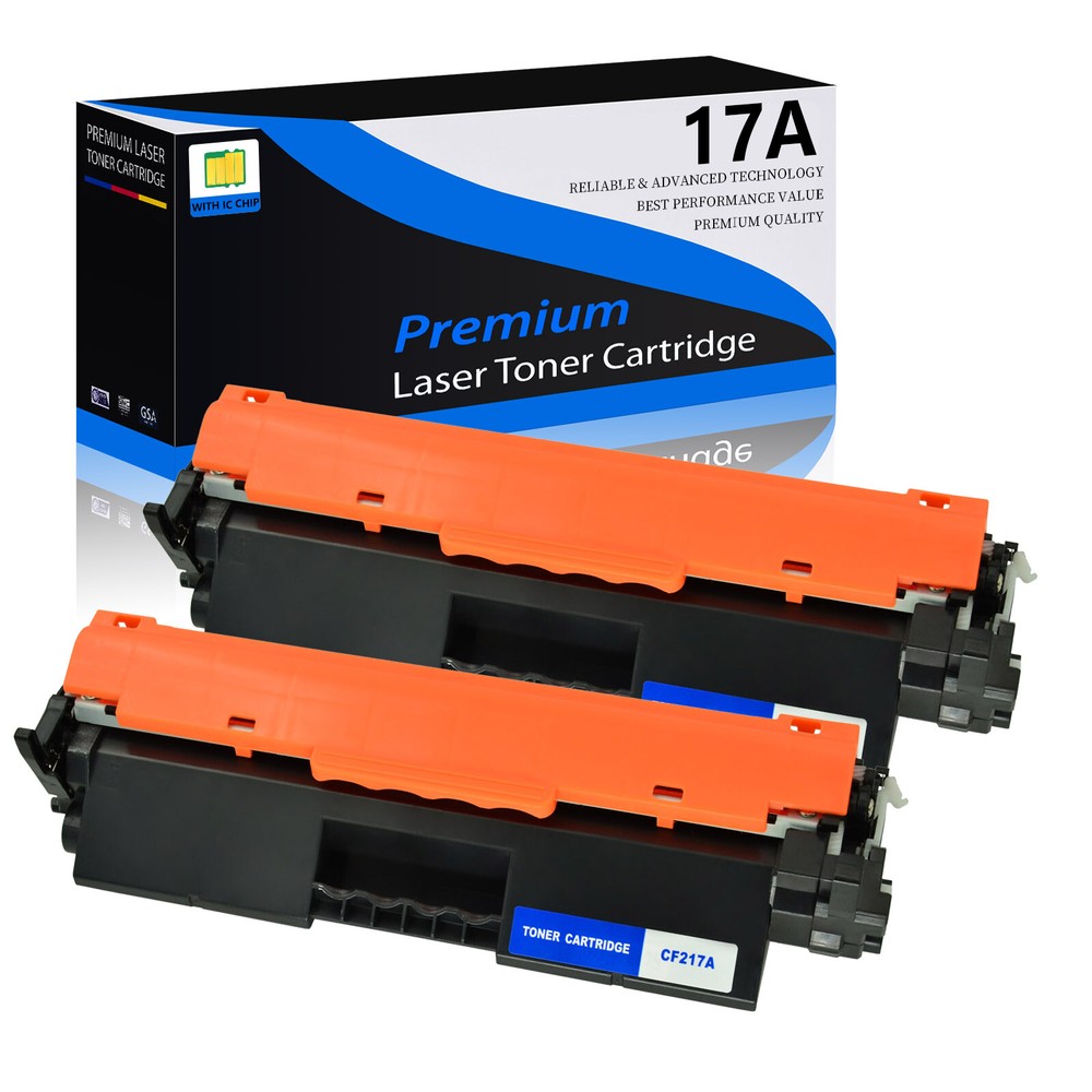 2 Pk CF217A 17A Toner Cartridge For HP Laserjet M102w M102 M130fn M130fw M130nw