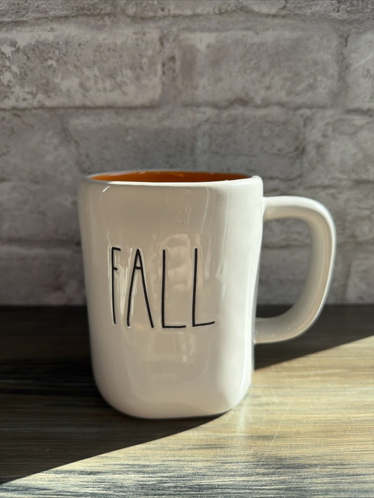 Rae Dunn “Fall Yall” Coffee Mug Double Sided Orange Interior Artisan Collection