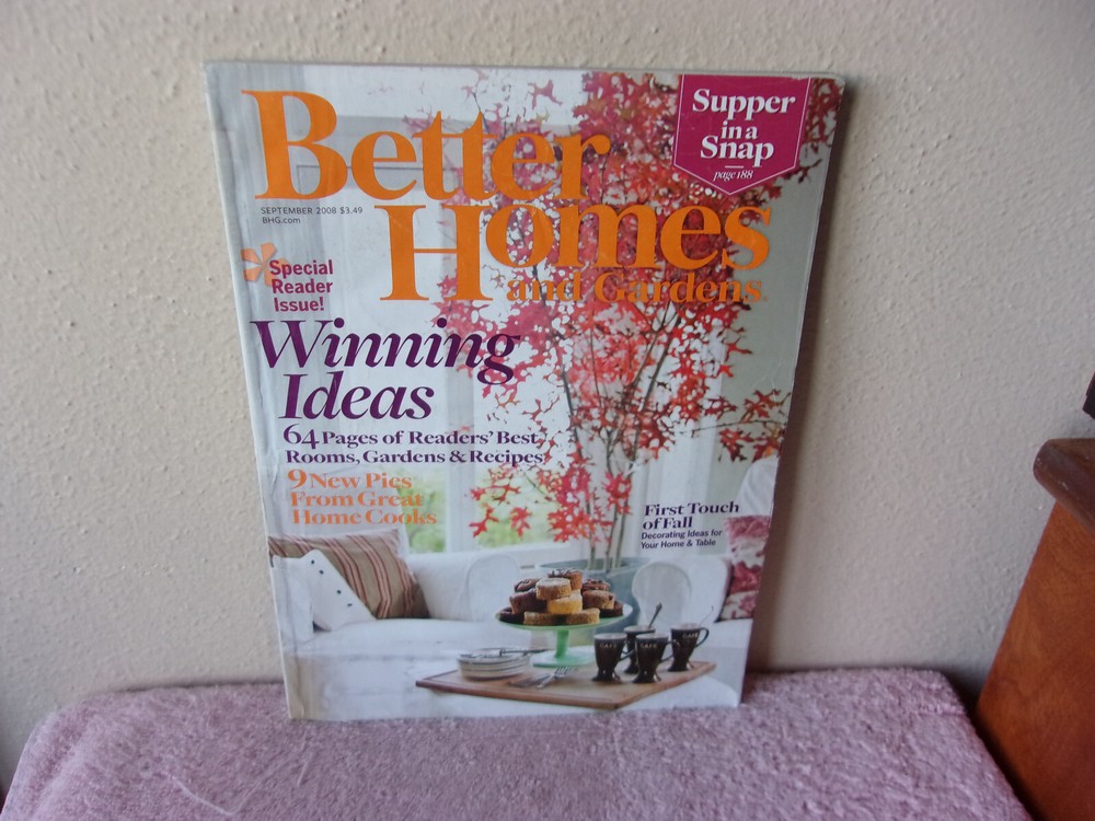 Better Homes & Gardens Magazine Winning Ideas September 2008 Issue