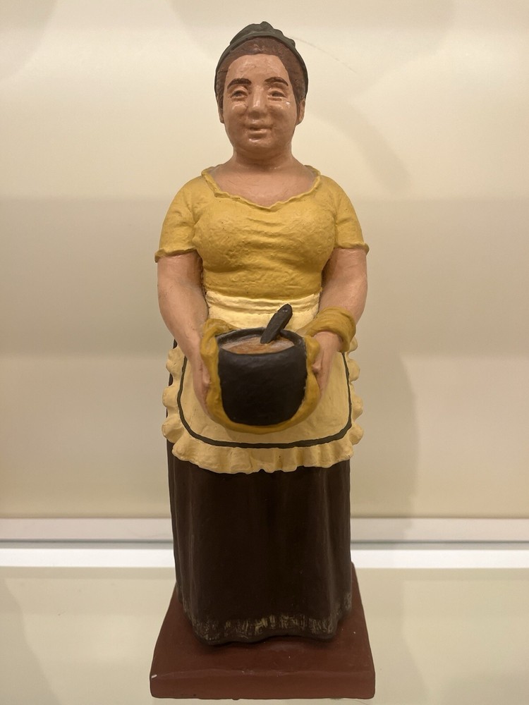 RARE 1971 David Kaplan Woman Carrying Soup Bowl Sculpture Figurine Artist Proof