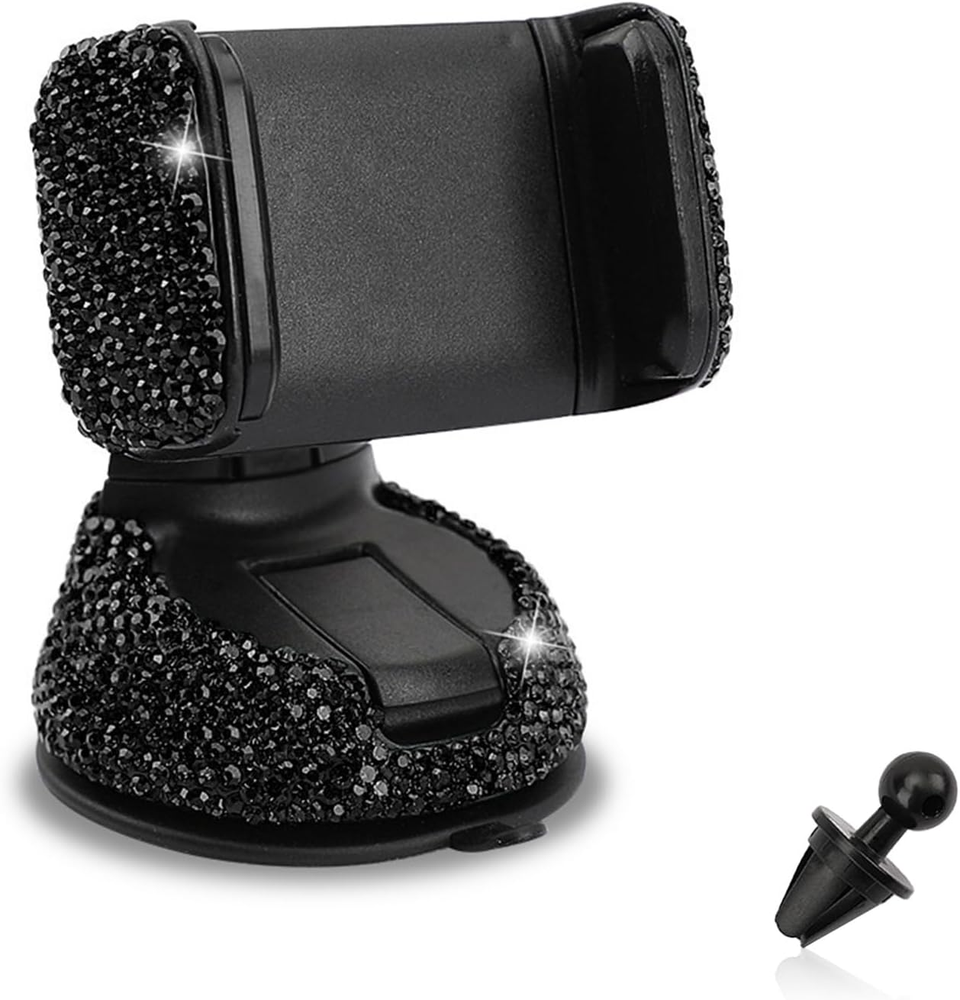 Bling Car Phone Holder 360 Adjustable Shiny Universal Mount Pack of 1