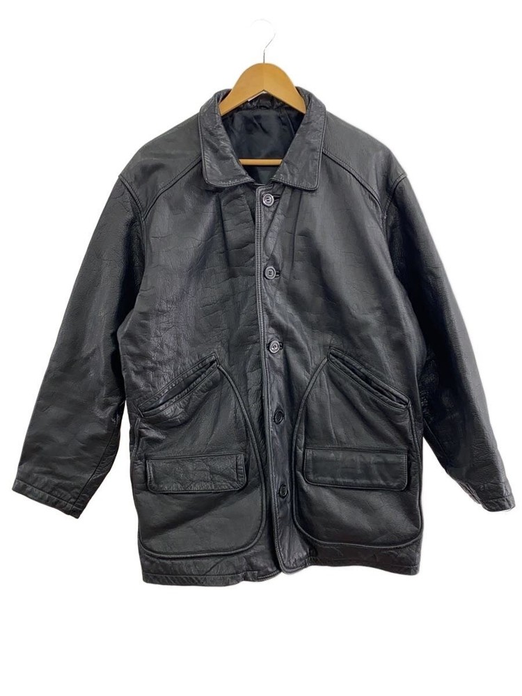 Leather Jacket Blouson/Free/Cowhide/Blk 6681