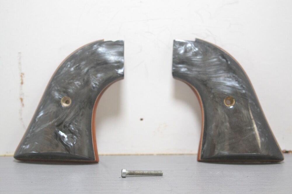 Colt SAA Frontier Grips, Colt Scout Grips Faux Black Mother of Pearl