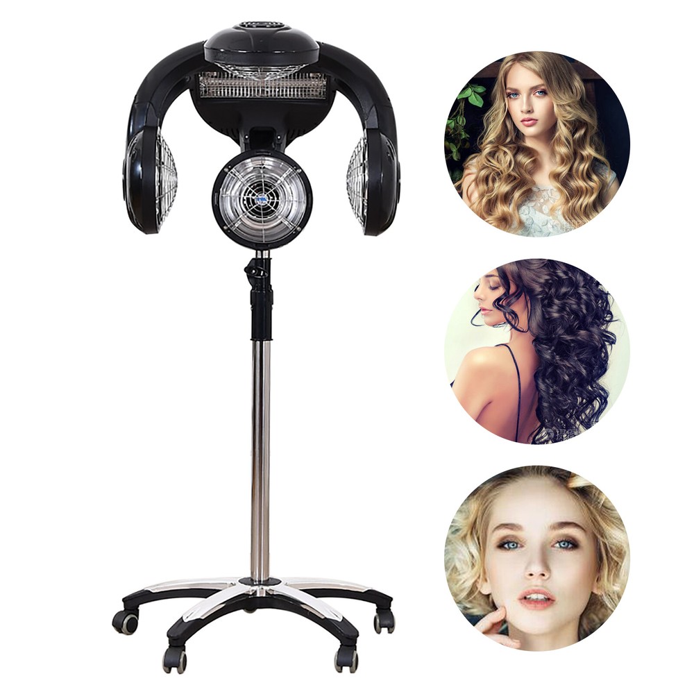 1400W Infrared Hair Hood Dryer with Adjustable Height & Multiple Modes