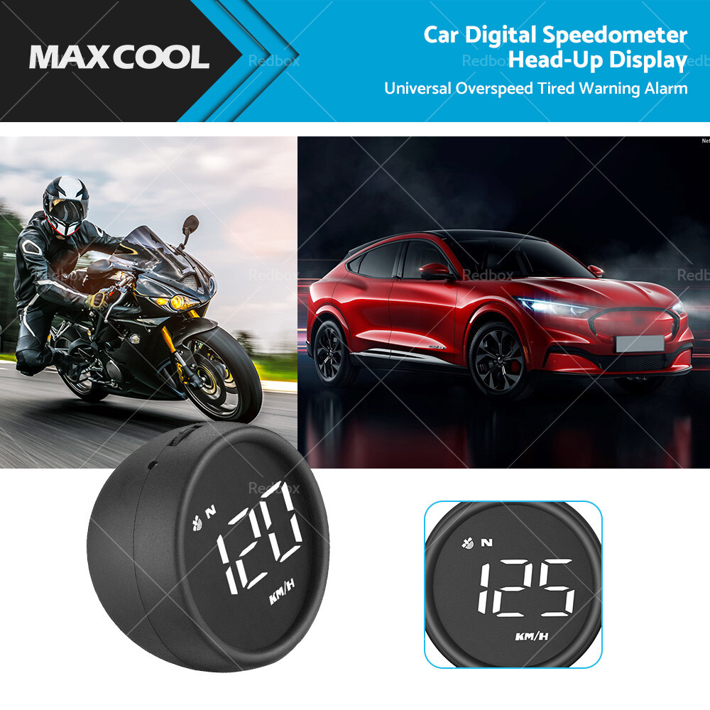 Car Digital Speedometer GPS Head Up Display MPH/KM Overspeed Tired Warning Alarm