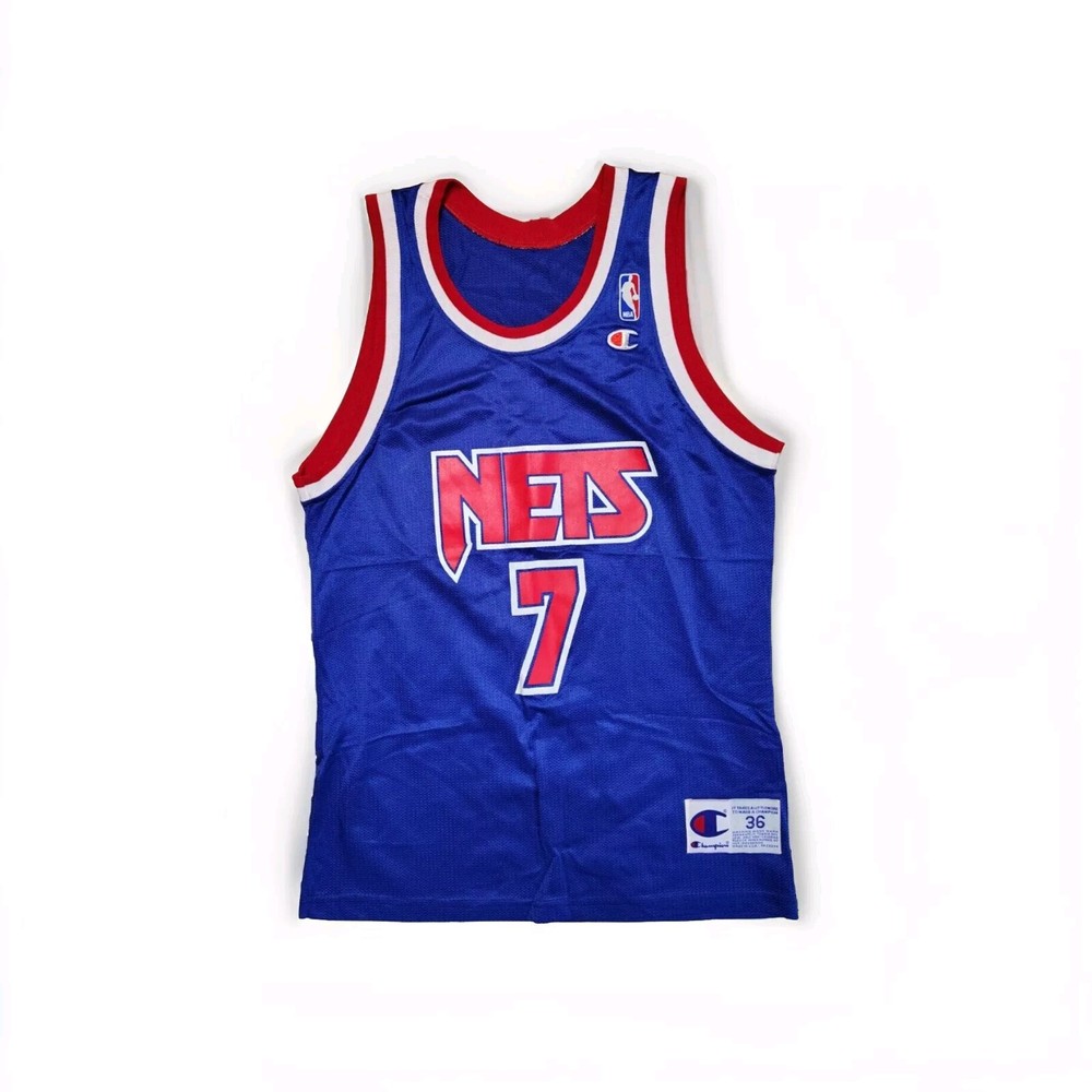Vintage Champion New Jersey Nets Kenny Anderson Jersey Size 36 NBA Basketball