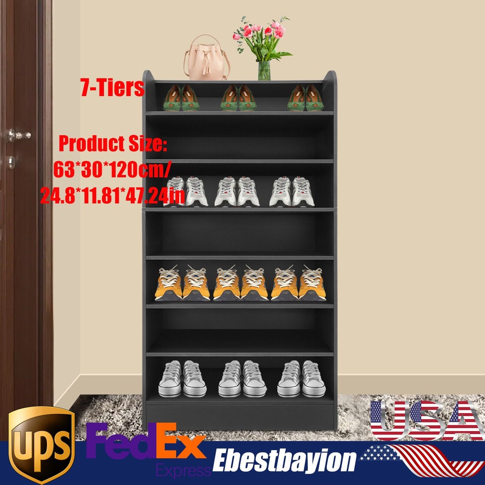 7-Tier Shoe Rack Organizer Cabinet for Closet Storage USA