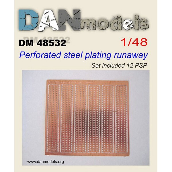 Dan Models 48532 For Scale Model Kit 1:48 Perforated Steel Plating Runaway 12pcs