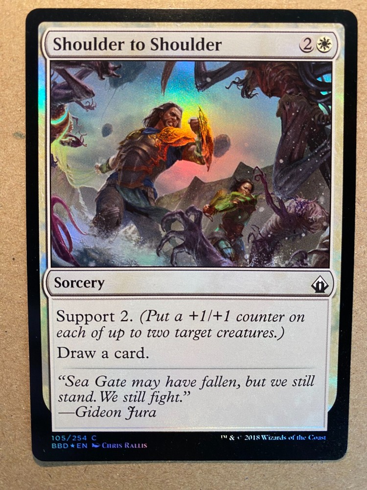 MTG 1x FOIL Shoulder to Shoulder Battlebond Pauper Magic the Gathering x1 NM