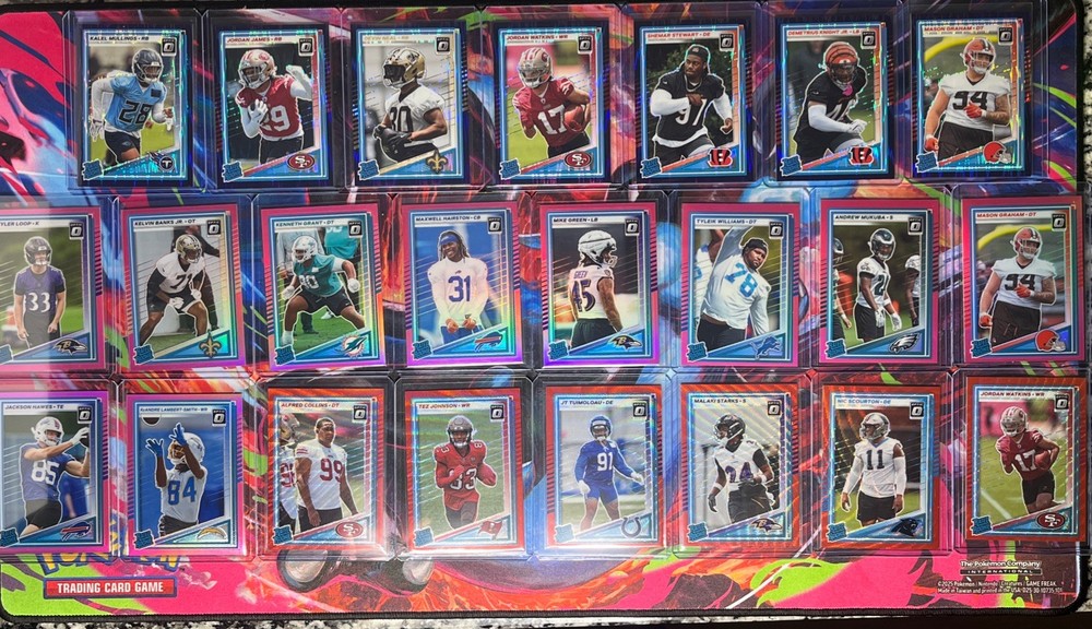 2025 Donruss/Optic- 23 Card Lot - Rated Rookie Purple Shock/pink & Red Preview