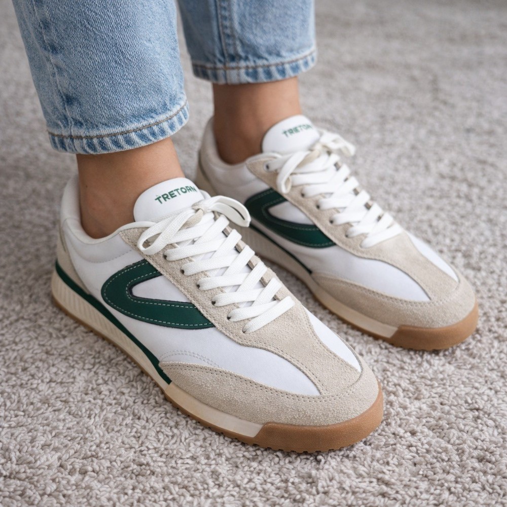 Tretorn Classic Retro Sneakers White / Green – New with Tags