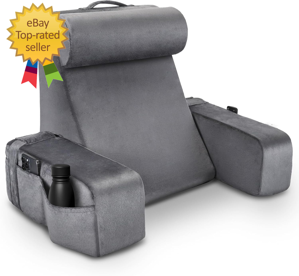 Adjustable Reading Pillow for Adults - Comfortable Back Support in Bed