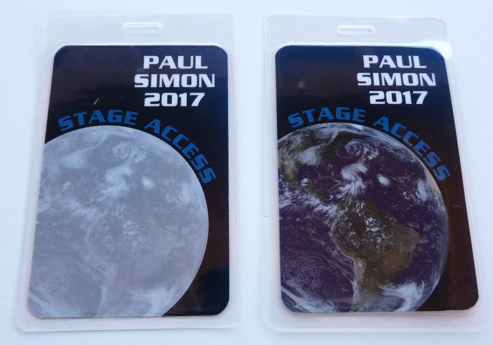 Paul Simon 2017 Stage Access Concert Tour Backstage Pass Laminate D22