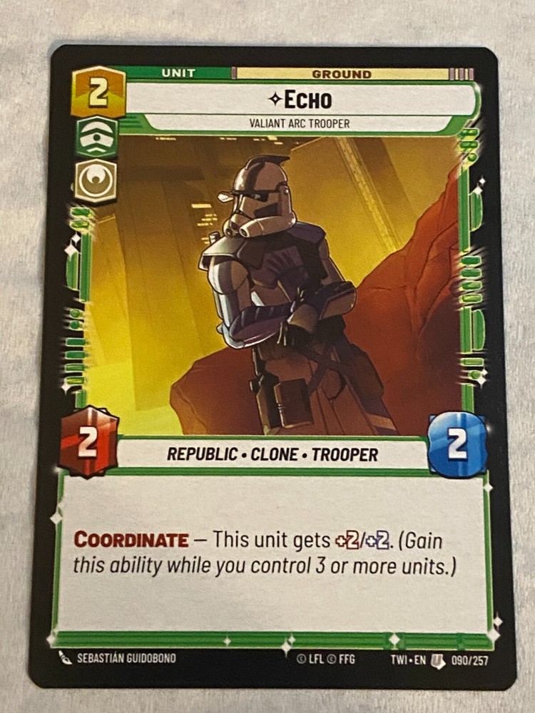 STAR WARS UNLIMITED TCG TWI ECHO Card NM
