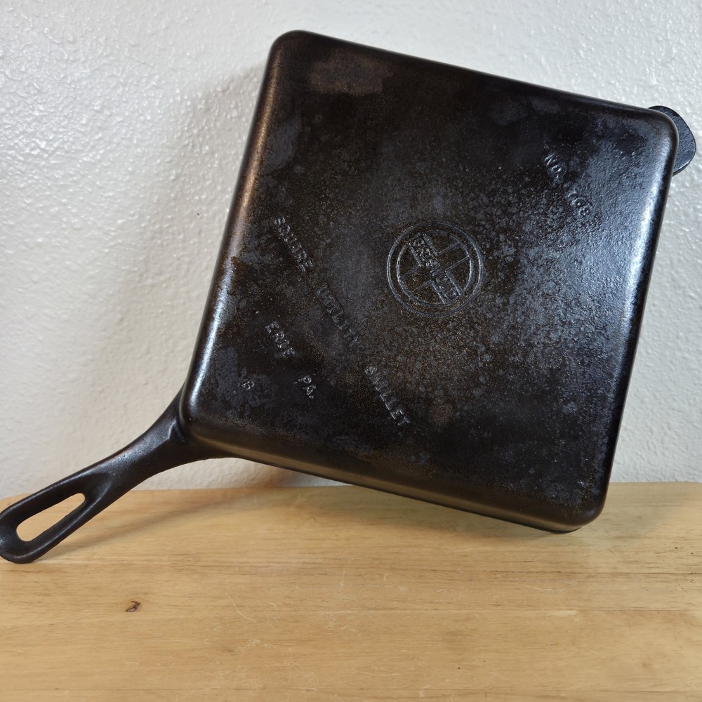 Vintage Griswold 768 Square Cast Iron Skillet Erie PA Utility Pan