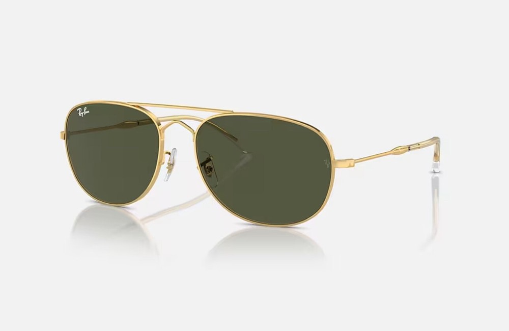 RAY BAN RB3735 001 31 Arista Gold Green Unisex 60 mm Sunglasses