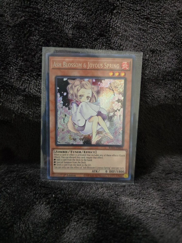 Ash Blossom & Joyous Spring Alt Art Secret Rare RA04-EN025 1st Ed QCS  