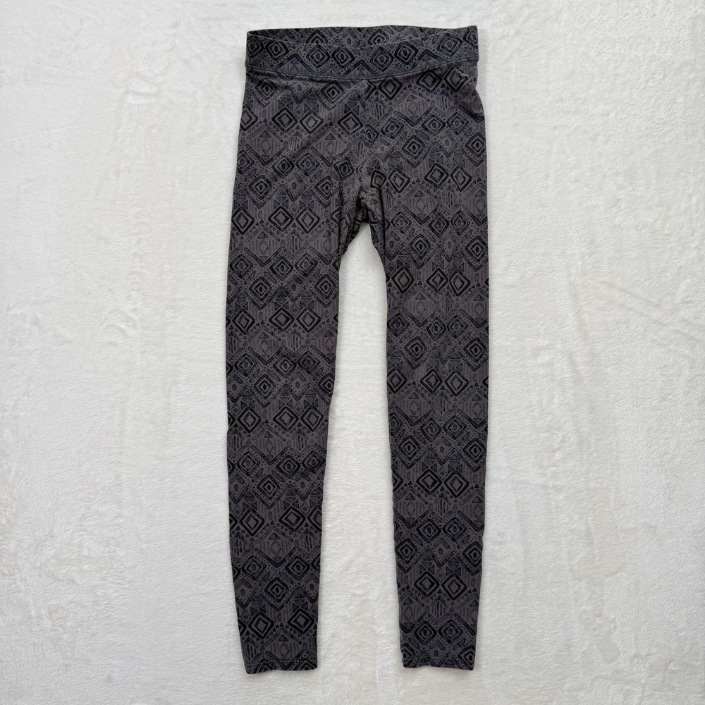 PINK Victoria's Secret Leggings Womens Medium Grey Geometric Tribal Cotton Blend