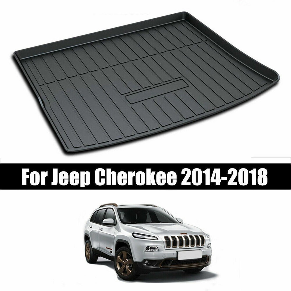 for 2014-2023 Jeep Cherokee Cargo Trunk Liner Cover Boot Mat Floor Carpet Black