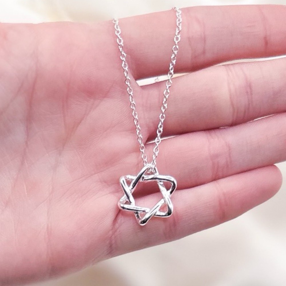 Elegant Sterling Silver Star of David Necklace, Magen David, Judaica Jewelry