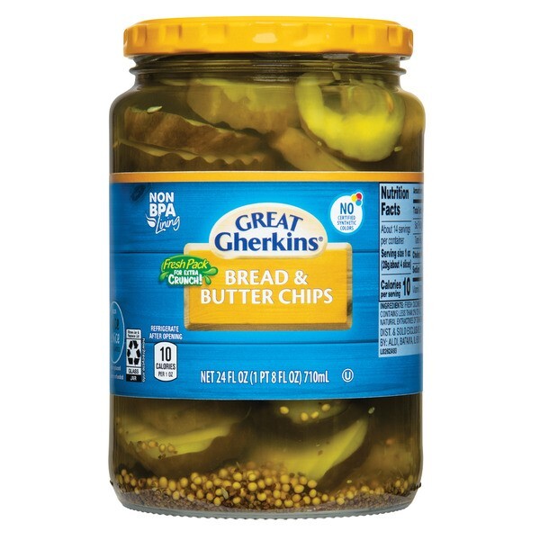 Great Gherkins Sweet Bread & Butter Sliced Pickles 24 fl oz