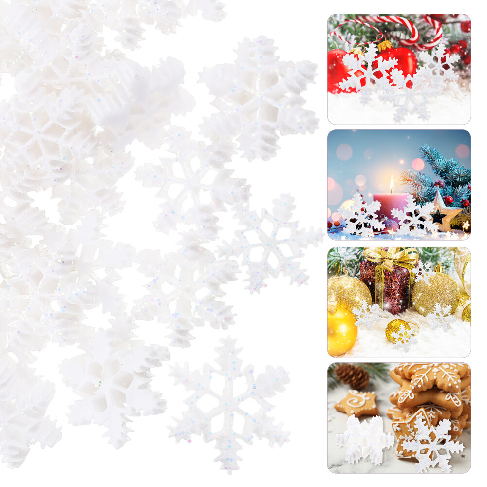 50pcs Useful Decorative Practical Party Snowflakes Resin Crafts