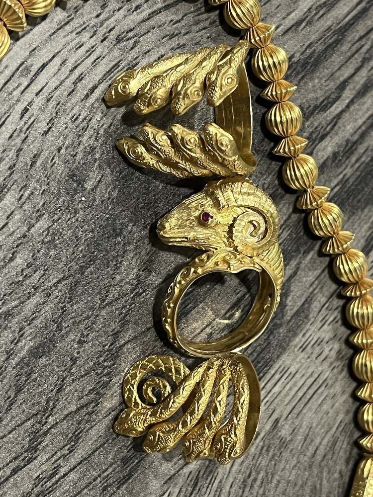 Ilias Lalaounis Lot (Snake Rings/Ram Ring/Bead Necklace)