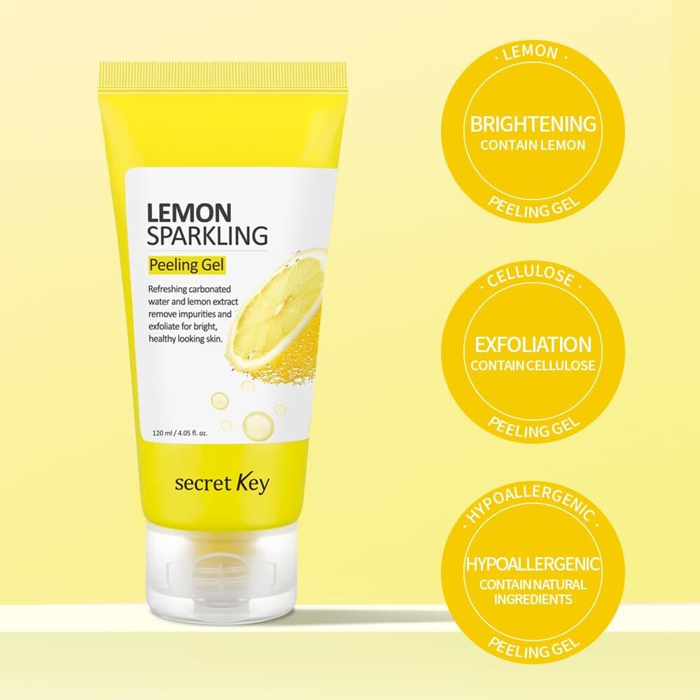 Lemon Sparkling Peeling Gel Exfoliator 4.05 fl oz 120 ml