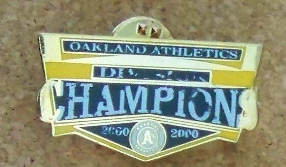 Oakland A's Athletics 2000 Division Champions lapel / hat pin damage