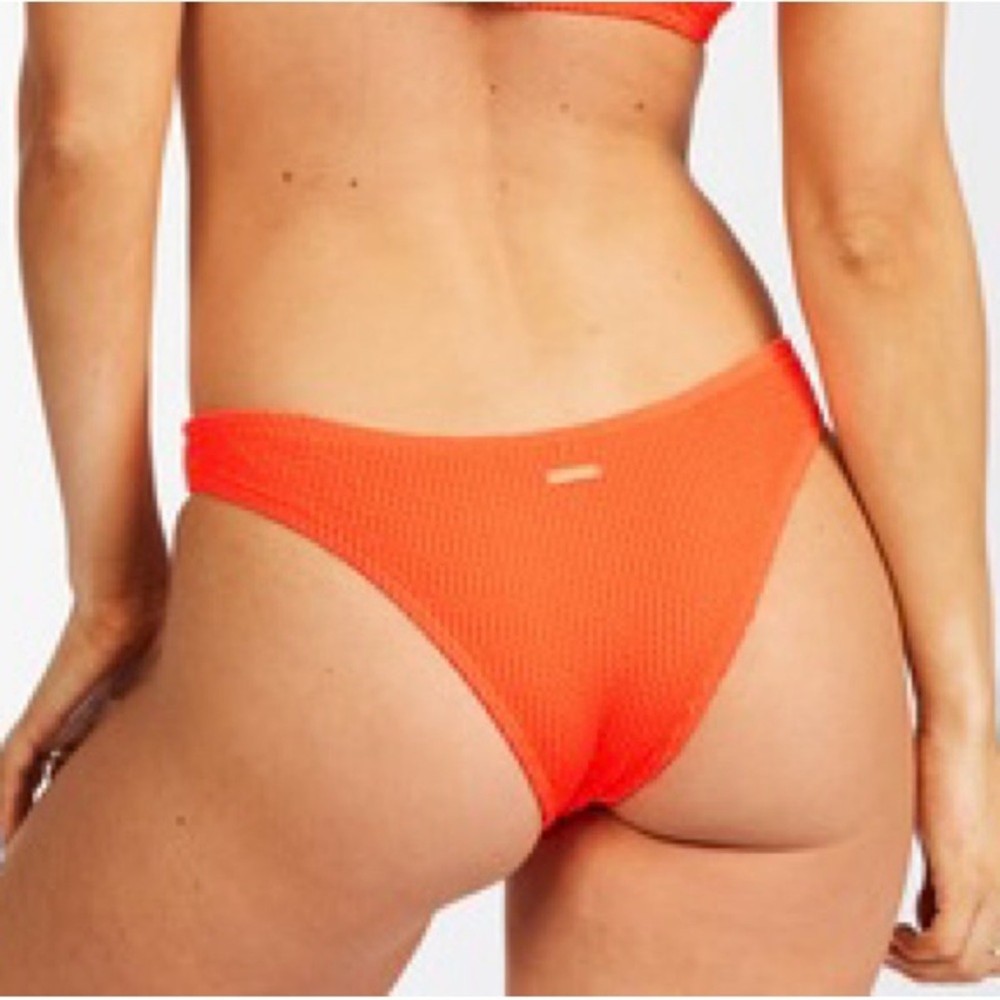 Billabong High Isla Ribbed Orange Bikini Bottoms Size Small NWT
